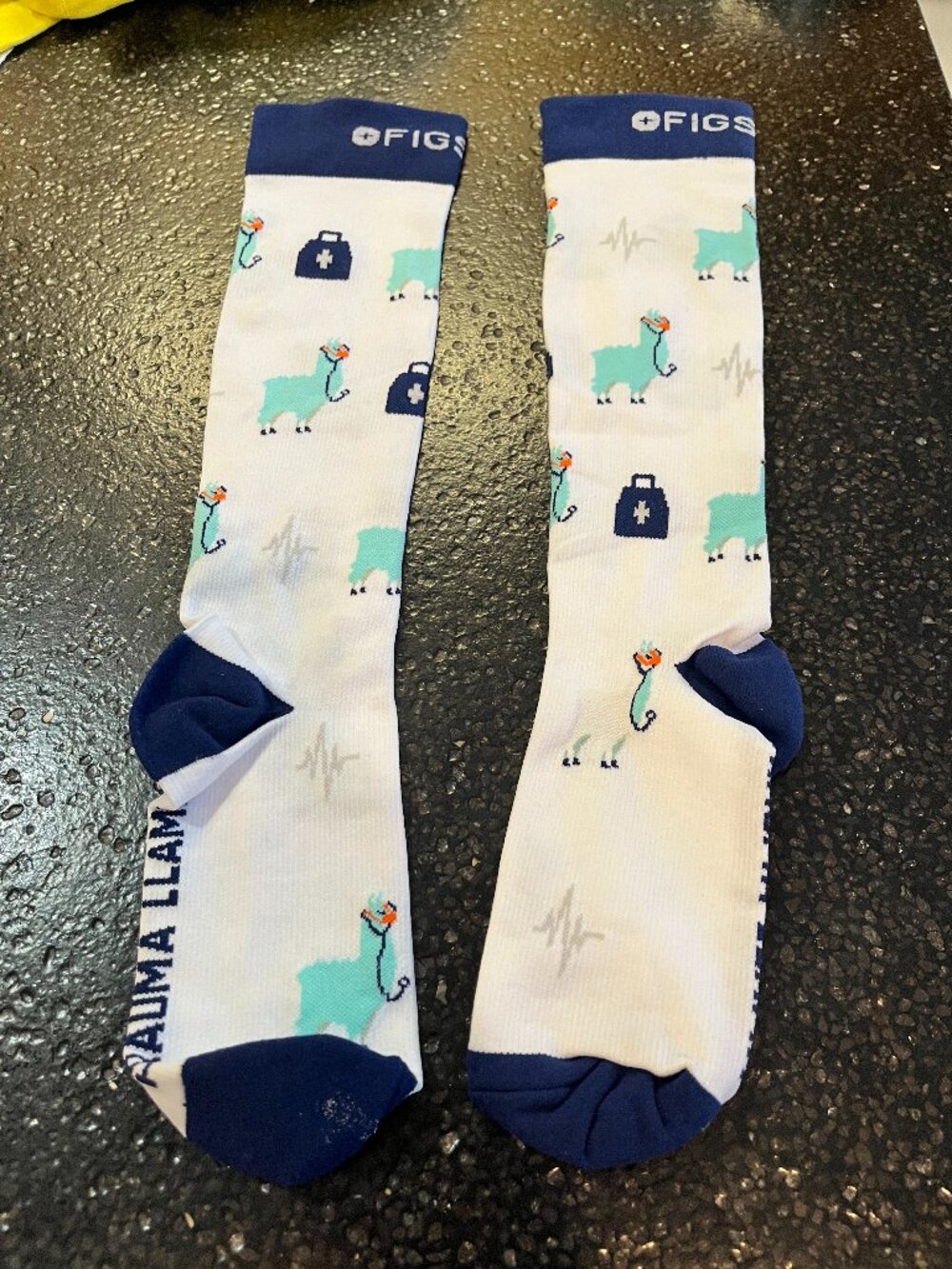 FIGS Compression Trauma Llama Medical Nurse Socks Small White
